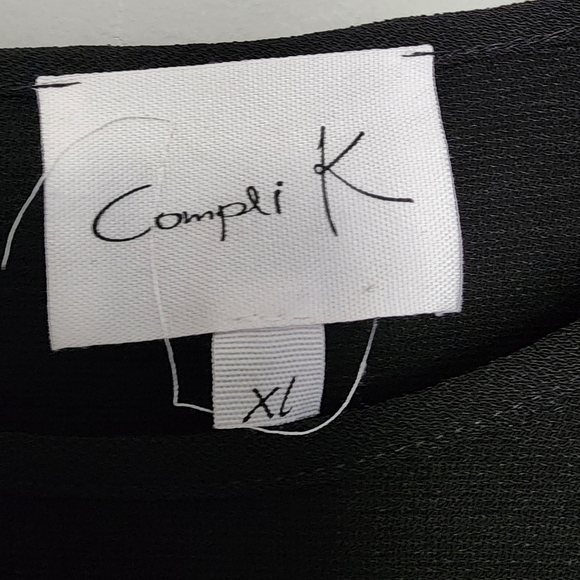 Compli K long black blouse size XL - Picture 5 of 8